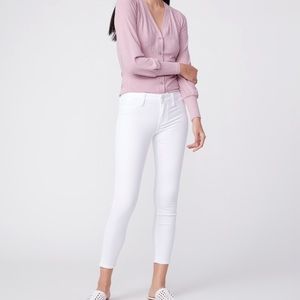 Paige Verdugo Crop White Jeans